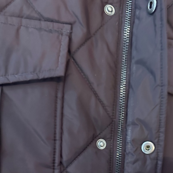 Vintage Women’s BANANA REPUBLIC Quilted Full Zip Snap Vest Large - Picture 7 of 8